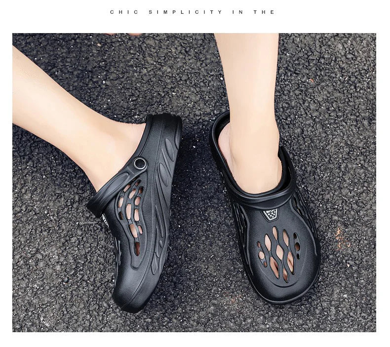 Summer Men Sandals | Light EVA Men's Casual Shoes | Hole Shoes Clogs | Outdoor Male Beach Flat Slippers