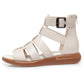 2024 New Women's Tennis Boots Flat Bottom Low Heel Hollow Cool Boots Summer Open Toe Genuine Leather Sandals Flat Shoes