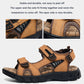 Summer Men's Leather Sandals Outdoor Resort Beach Shoes Soft Rubber Lightweight Hiking Shoes Anti-slip Wear-resistant Flip Flops