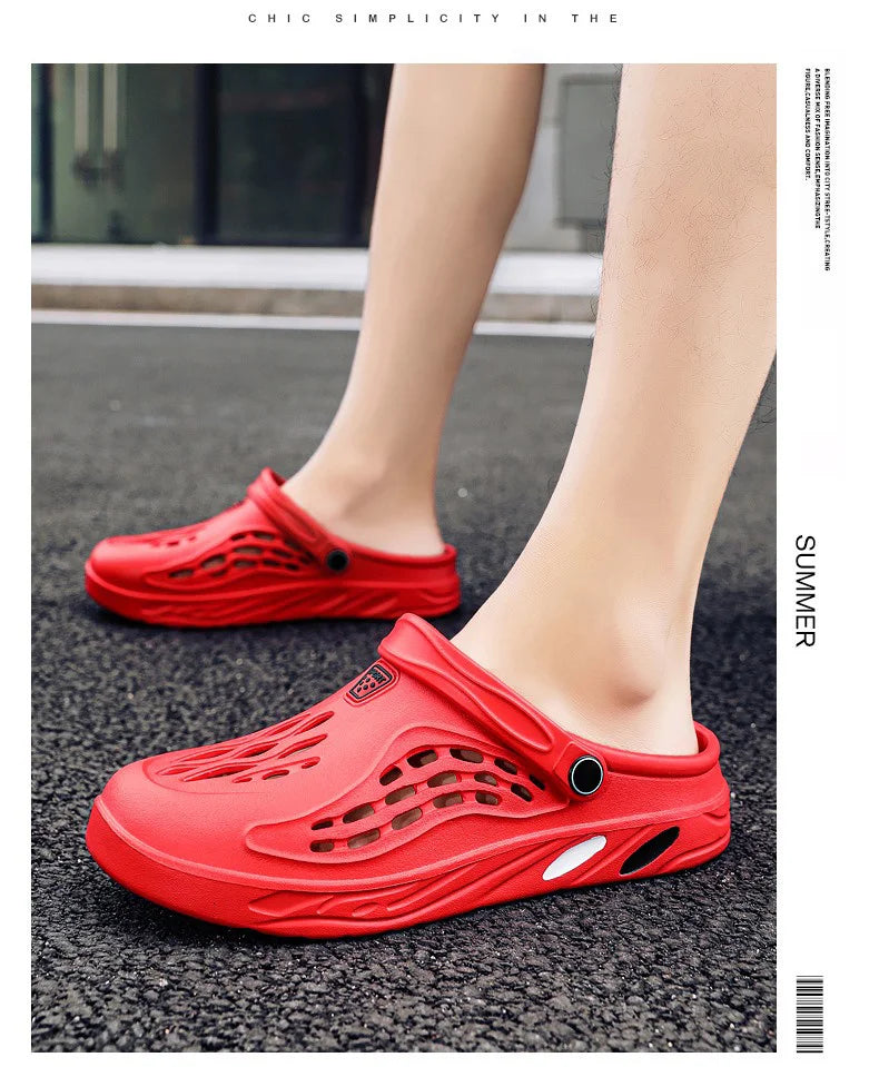 Summer Men Sandals | Light EVA Men's Casual Shoes | Hole Shoes Clogs | Outdoor Male Beach Flat Slippers