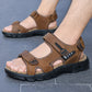 Brand Classic Mens Sandals Summer Genuine Leather Sandals Men Outdoor Casual Lightweight Sandal Fashion Men Sneakers Size 38-46
