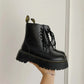 Women Boots Motorcycle Shoes Woman Leather Chelsea Ladie Classic Punk Female Goth Shoes High Platform Boots Women Botas Mujer