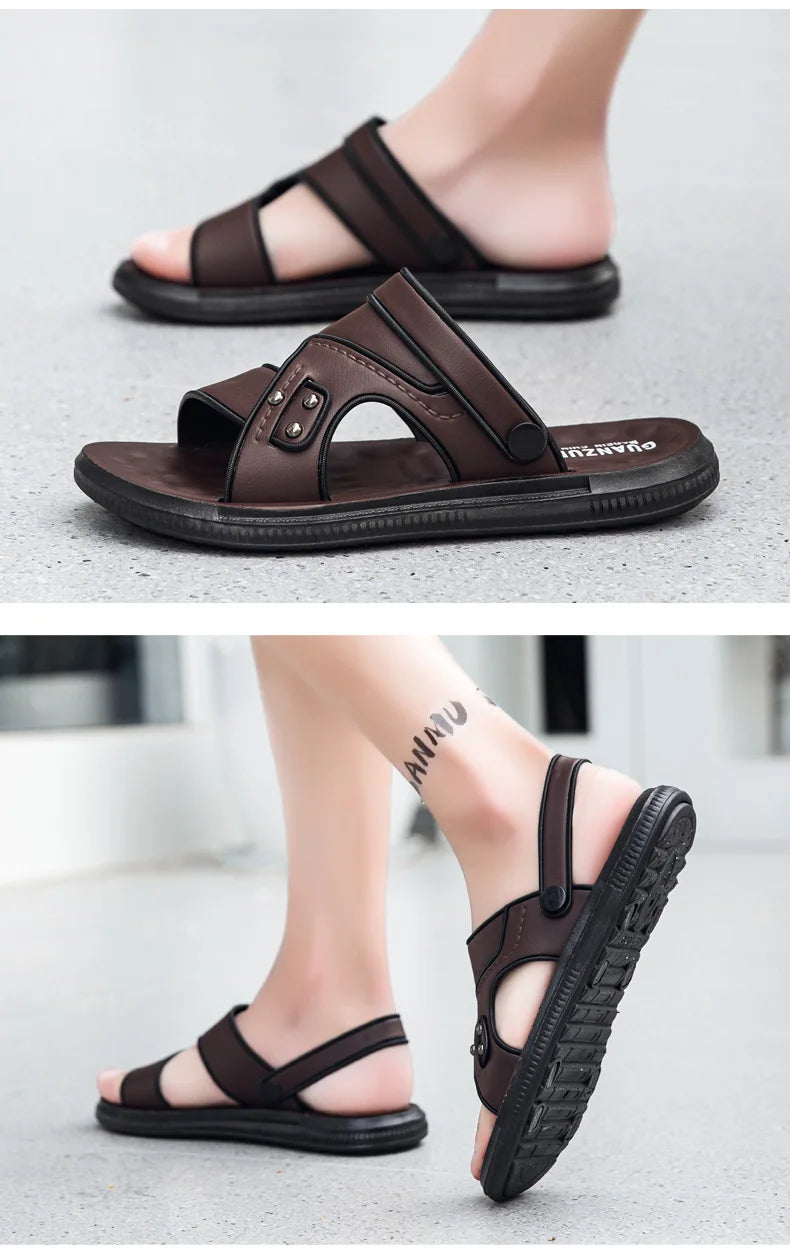 Summer Men Sandals Open Toe Flat Mens Casual Shoes Outdoor Walking Sandals for Men Beach Shoes sandalias hombre Men slippers