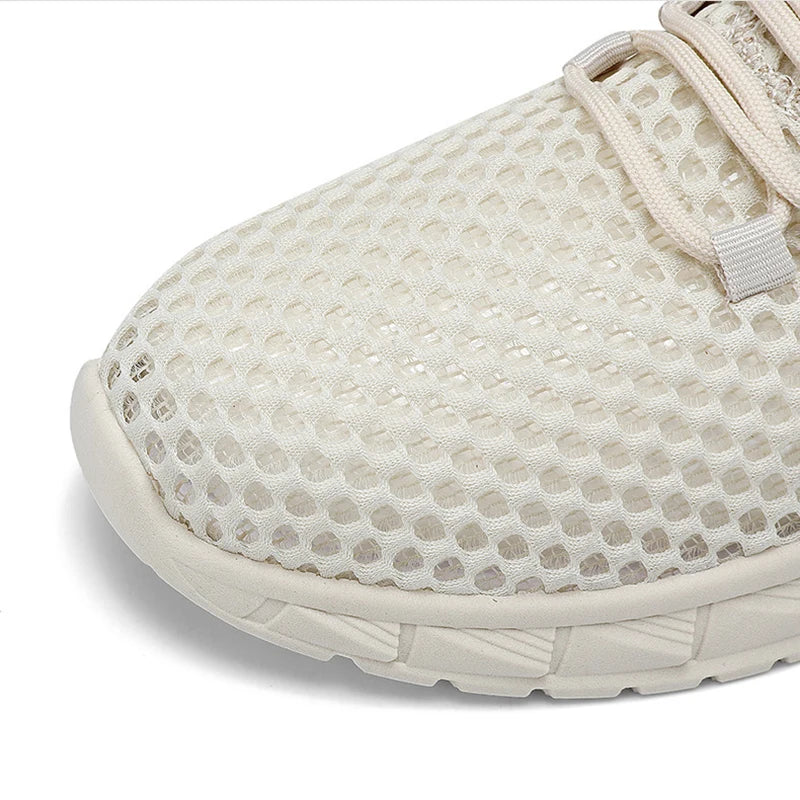 Men's Shoes Summer Hollow Mesh Breathable Shoes Men Casual Sports Running Sneakers Fashion Comfortable Mens Beach Shoes