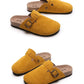2023 New Concise Retro Outside Flat with Women's Slippers Mules Modern Sandals Buckle Shoes Strap Autumn Winter