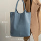 Genuine Leather Commuter Tote Bag Simple Ladies Soft Cowhide Tote Shoulder Handbag Large Capacity Women Bucket Bag 2025 New