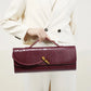 Burgundy bag cherry red envelope wine red envelope upscale new handbag European and American fashion crocodile flip hand organ b