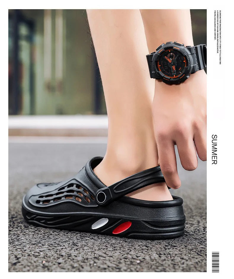 Summer Men Sandals | Light EVA Men's Casual Shoes | Hole Shoes Clogs | Outdoor Male Beach Flat Slippers