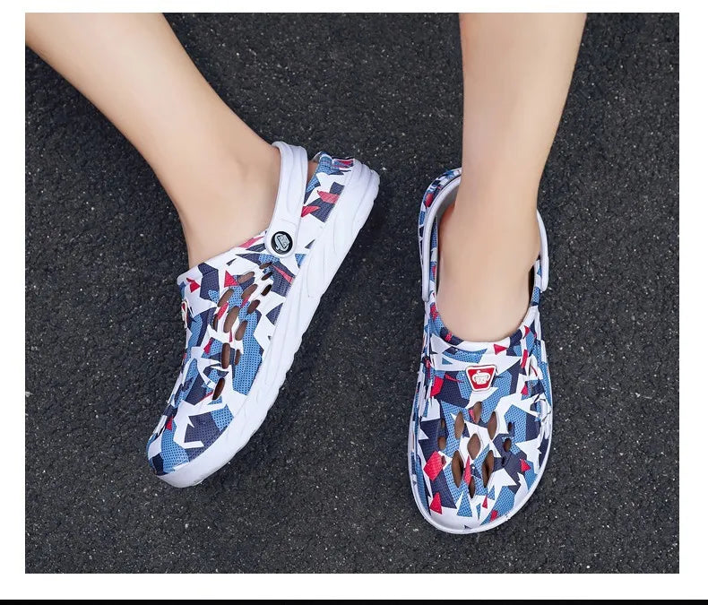Summer Men Sandals | Light EVA Men's Casual Shoes | Hole Shoes Clogs | Outdoor Male Beach Flat Slippers