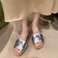 Luxury Designer Women Sandals 2025 New Woven with Comfortable Women's Sandals Casual Bottom Summer Flat Woman Slippers