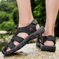 Summer Men Sandals Leather Mens Casual Shoes Breathable Outdoor Sandals for Men Beach Shoes Slippers Fashion Roman Shoes