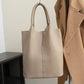 Genuine Leather Commuter Tote Bag Simple Ladies Soft Cowhide Tote Shoulder Handbag Large Capacity Women Bucket Bag 2025 New