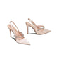 Women's Water Diamond 2025 New Slim Heeled Pointed High-heeled Shoes with A Headband and Sandals for Women's Singles