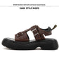 Men's Fashionable Genuine Leather Sandals 2023 Summer New Style Casual Sports Shoes Soft Bottom Anti-Slip Slippers