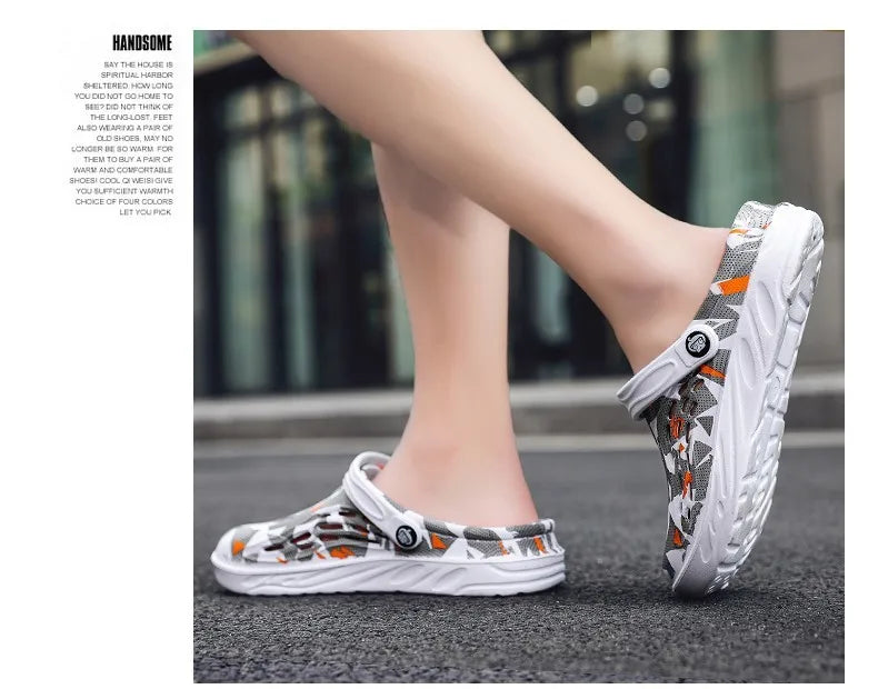 Summer Men Sandals | Light EVA Men's Casual Shoes | Hole Shoes Clogs | Outdoor Male Beach Flat Slippers