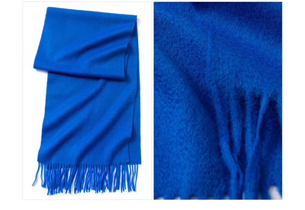 Solidlove 100% Wool Winter Scarf | Women's Fashion Cashmere Poncho Wrap | Elegant Scarves for Ladies | EnigmaParis