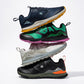 HOBIBEAR Unisex Hiking Sneakers Lace-Up Walking Shoes Outdoor Travel Artificial Leather Sneakers
