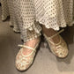 Mesh Embroidery String Bead Brand Women Ballet Flats Fashion Buckle Breathable Mary Jane Shoe Comfort Low Heel Soft Flat Sandals