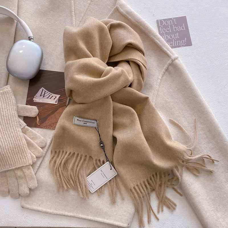 Luxury Cashmere Wool Winter Scarf | Warm Pashmina Shawl | Stylish Wrap for Women 2024
