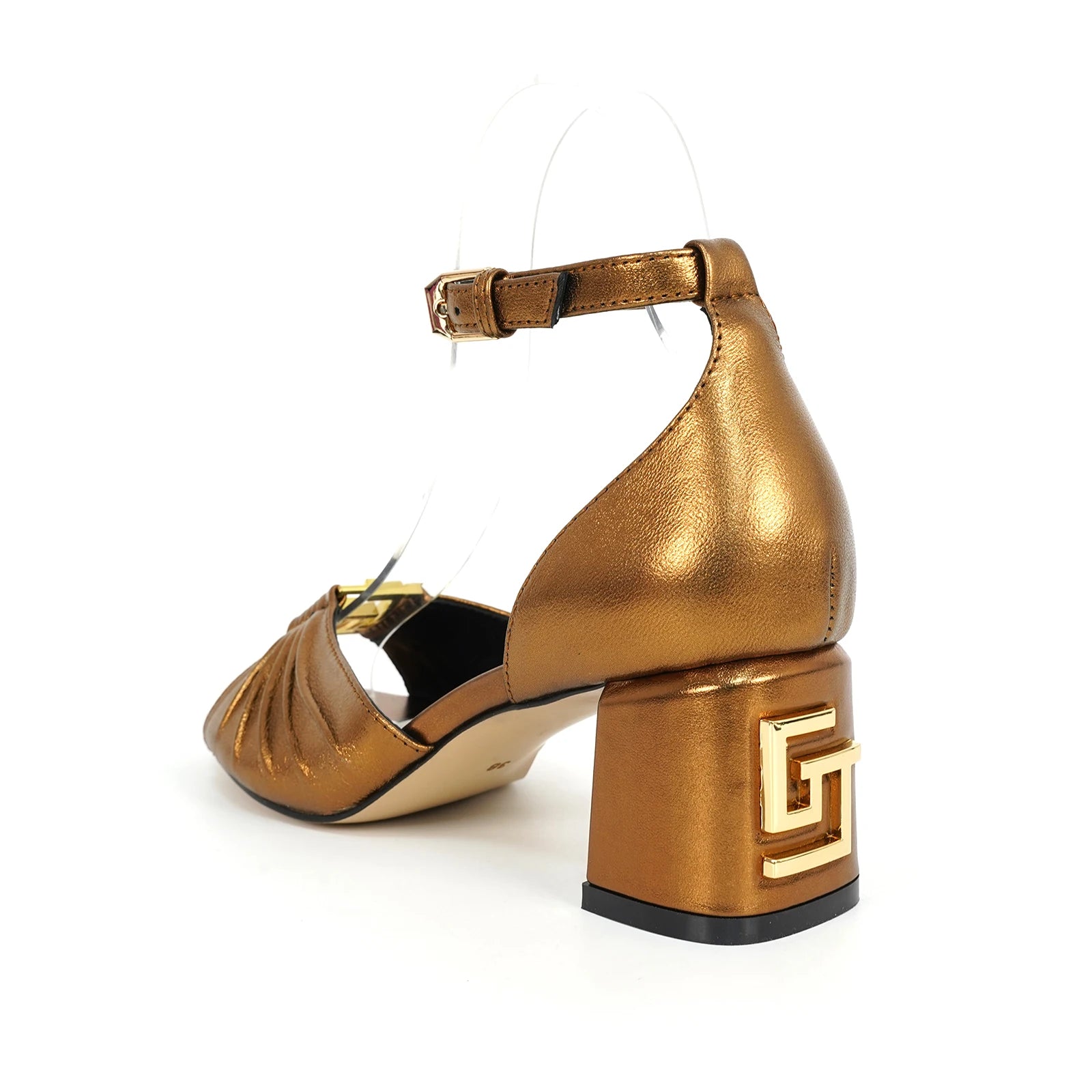2025 Women's Summer Open toed Fashion Coarse Heel Sandals Italian Design GJ Luxury Brand Outdoor High Heel Non slip Sandals