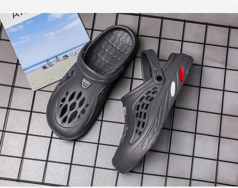 Summer Men Sandals | Light EVA Men's Casual Shoes | Hole Shoes Clogs | Outdoor Male Beach Flat Slippers
