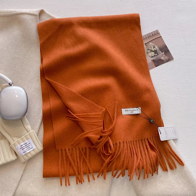 Luxury Cashmere Wool Winter Scarf | Warm Pashmina Shawl | Stylish Wrap for Women 2024