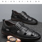 Leather Sandals Baotou 2025 Summer New Genuine Leather Breathable Hollow Porous Shoes Men's Tendon Soft Bottom Middle-Aged Dad S