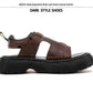 Men's Fashionable Genuine Leather Sandals 2023 Summer New Style Casual Sports Shoes Soft Bottom Anti-Slip Slippers