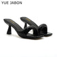 Black Red High Heel Sandals Women Open Toe Slingback Sandals Female Pumps Square Toe Summer Simple Designer Heeled Sandals