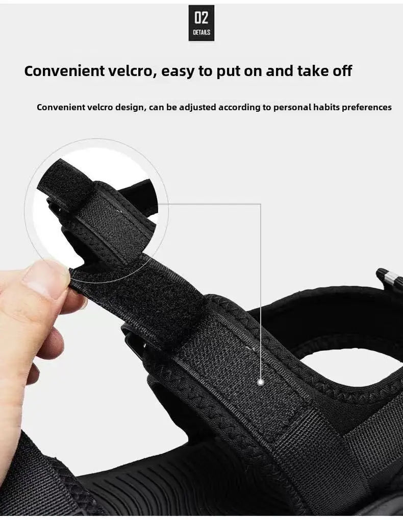 A Pair of Non-Slip Men's Sandals for Summer New Wear-Resistant Breathable Simple White-Soled Men's Business Beach Shoes