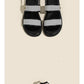Low Sandals Woman Leather Low-heeled Rome Fabric Slides Rubber Hoof Heels Low Sandals Woman Leather Low-heeled Fabric Rubber Sli