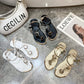 Women Sandals 2024 New Summer Casual Flat Sandals Flip Flops Luxury Designer Fashion Shoes Women Open Toe Daily Sandals Women