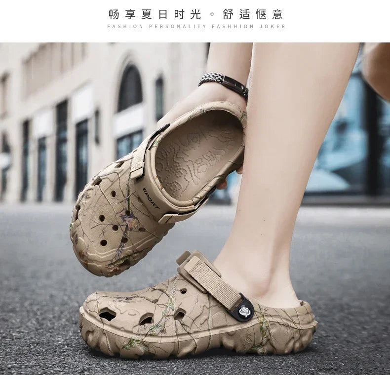 Flat Sandals Men Shoes 2025 | Slippers Men Garden Platform Sandals | Man Summer Sandals | Male Sneakers Outdoor Flip Flops Home Clogs