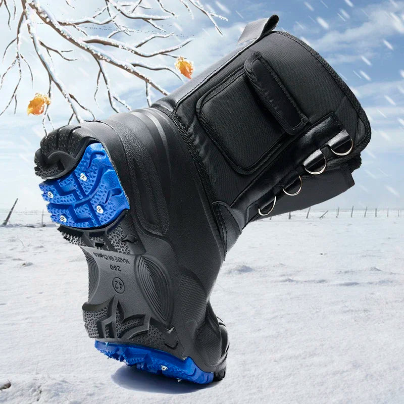 Winter Men's Outdoor Boots Warm Waterproof Snow Boots for Men Fishing Men's Non-slip Hiking Boots Male Sneakers Work