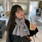 Winter Wool Scarf for Women | Solid Color Cashmere Knitted Muffler | Korean Style | EnigmaParis