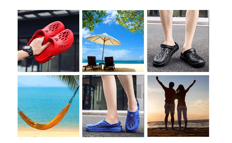 Summer Men Sandals | Light EVA Men's Casual Shoes | Hole Shoes Clogs | Outdoor Male Beach Flat Slippers