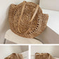 Summer Round Straw Bags for Women Rattan Shoulder Bag Travel Handmade Woven Beach Handbags Female Large Capacity Totes Bag