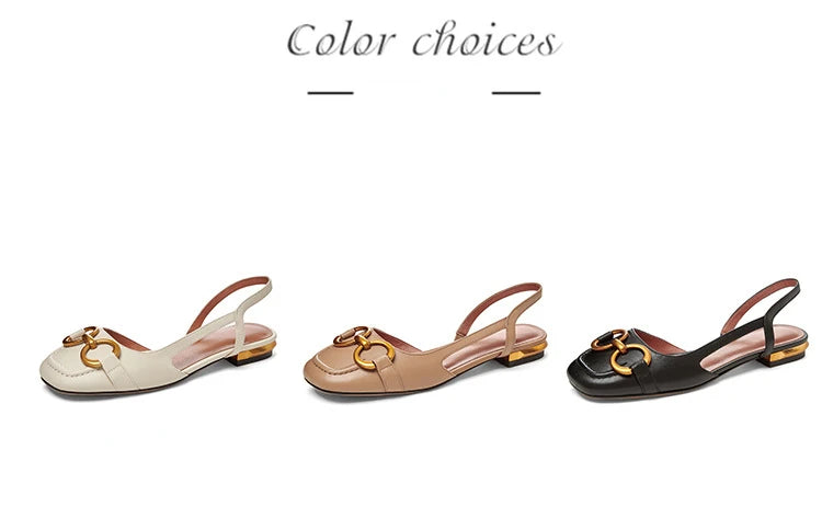Retro Women Sandals Fashion Low-heeled Shoes Slingback Suede Office Ladies Shoes High Quality Elegant Slip on Woman Flat Sandals