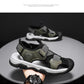 Sandals for Men's Summer New Cowhide Casual Beach Shoes, Genuine Leather for Men's Anti Slip Middle-aged Sandals and Slippers