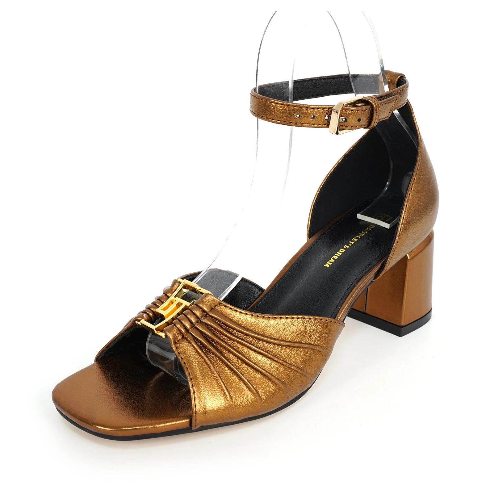2025 Women's Summer Open toed Fashion Coarse Heel Sandals Italian Design GJ Luxury Brand Outdoor High Heel Non slip Sandals