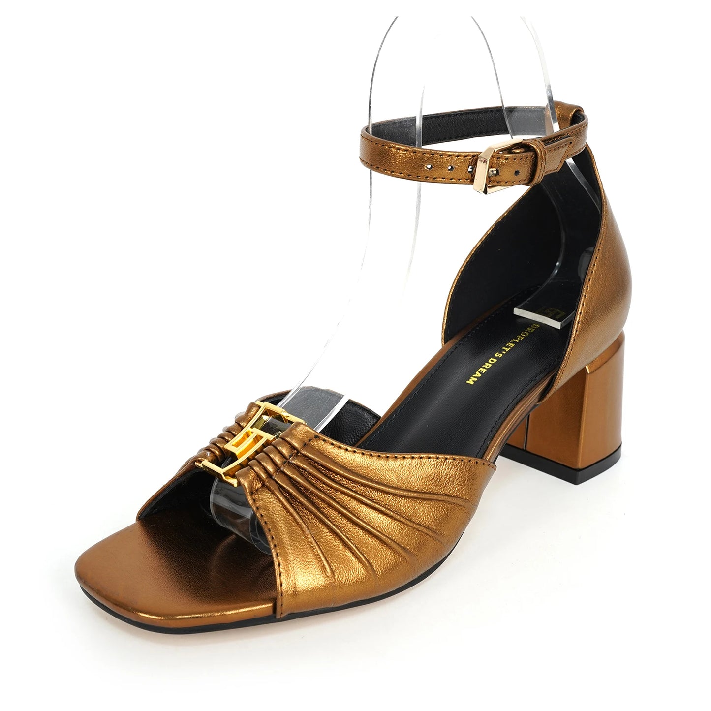 2025 Women's Summer Open toed Fashion Coarse Heel Sandals Italian Design GJ Luxury Brand Outdoor High Heel Non slip Sandals