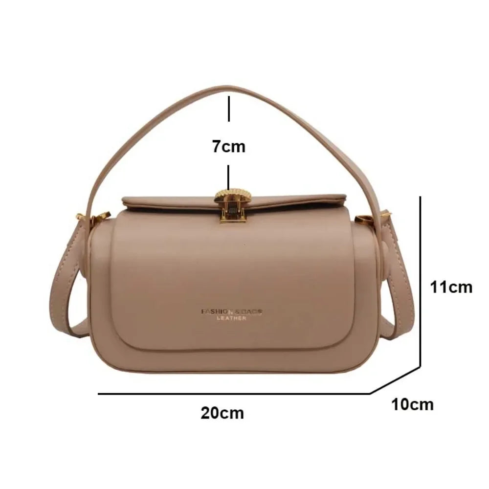Classic Black Shoulder Bag Women's Versatile Retro Crossbody Square Bags 2024 New Large Capacity Textured Leather Flap Handbags