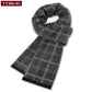 Luxury Wool Scarf for Men | Winter Warm Cashmere Silk Plaid Pashmina Shawl | EnigmaParis
