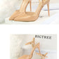 86-1 Style Simple Slim Ultra High Heel Shallow Painted Leather Sexy Nightclub Slimming One-word Strap Women Cool Shoes