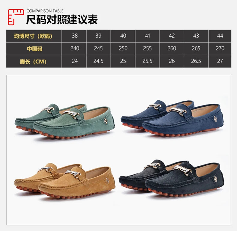 Suede Loafers Men Moccasins Shoes |  Men Suede Leather Loafers Shoes