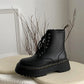 Women Boots Motorcycle Shoes Woman Leather Chelsea Ladie Classic Punk Female Goth Shoes High Platform Boots Women Botas Mujer