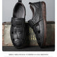 Leather Sandals Baotou 2025 Summer New Genuine Leather Breathable Hollow Porous Shoes Men's Tendon Soft Bottom Middle-Aged Dad S