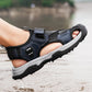 Sandals for Men's Summer New Cowhide Casual Beach Shoes, Genuine Leather for Men's Anti Slip Middle-aged Sandals and Slippers