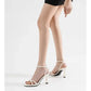 2025 designer women's new fashion letter high heels black super high heels stilettos lace-up sandals for women