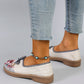 Spring and Autumn New Products, New Chinese style Women's Printed Breathable, Simple, Fashionable Lazy Shoes, One Step Flat Shoe